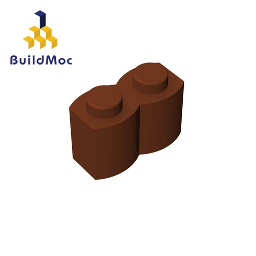 BuildMOC 30136 кирпич модифицированный 1x2 бревна для строительных блоков части DIY логотип развивающие творческие подарочные игрушки - Цвет: M0302-07