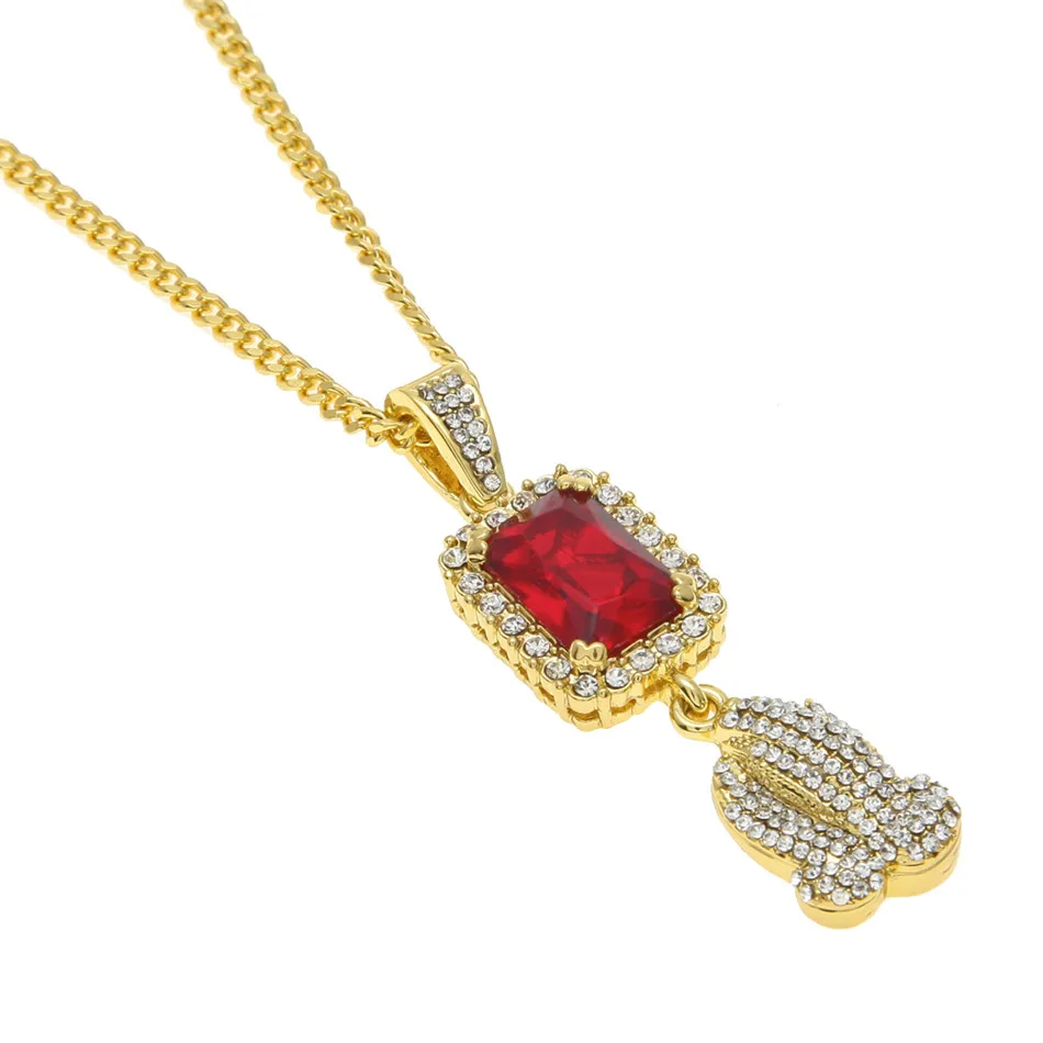 Подвеска UWIN Мужская в стиле хип-хоп Золотая подвеска на руки квадратная руку с