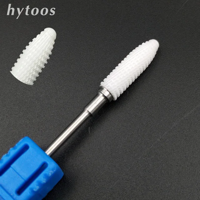 FA0620TP6 HYTOOS 1 шт. сверла для ногтей 3/3" вращающиеся керамические заусенцы маникюрные наконечники электрические аксессуары для сверления ногтей керамические резаки инструменты для напильников - Цвет: FA0620TP6