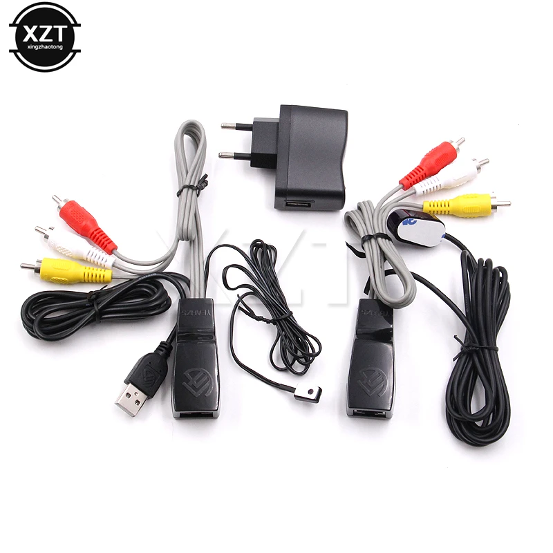 AV видео аудио удлинитель по cat5e/6 Ethernet кабель с ИК инфракрасным удлинителем