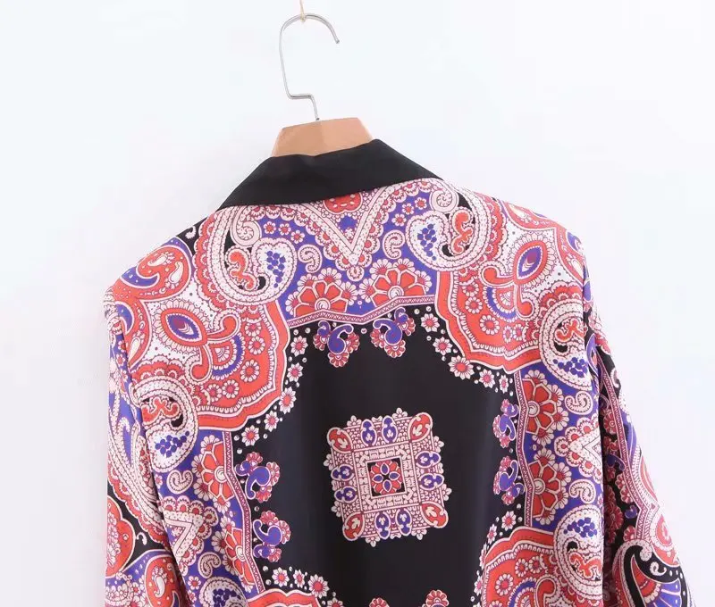 Женский офисный костюм с цветочным принтом длинная облегающая блузка поясом и V