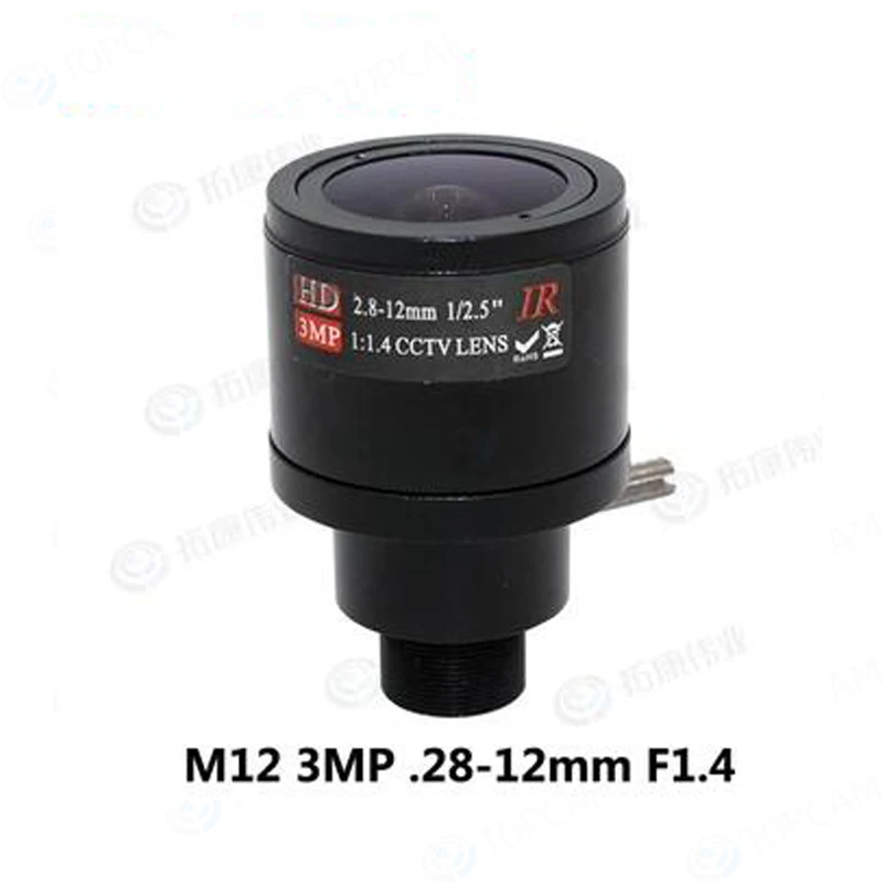 3 0 мегапикселей M12 HD 2 8 12 мм 3MP варифокальный Cctv ИК объектив F1.4 для AHD IP