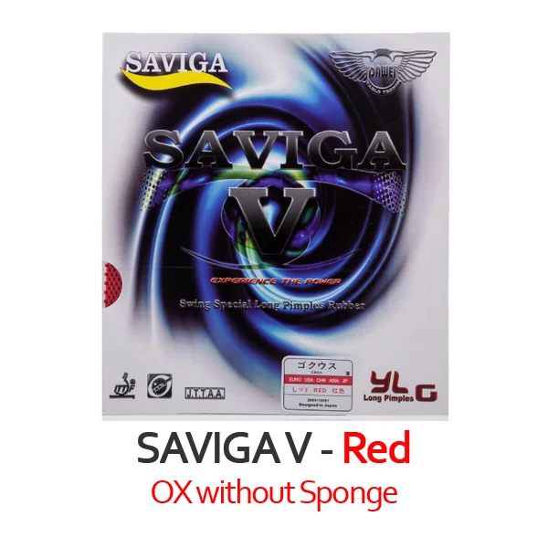 Red without Sponge Dawei SAVIGA V Защитный Настольный теннис резиновый Pips Long(0,5/OX Topsheet) Pips-длинная губка для пинг-понга Tenis De Mesa - Цвет: Red without Sponge