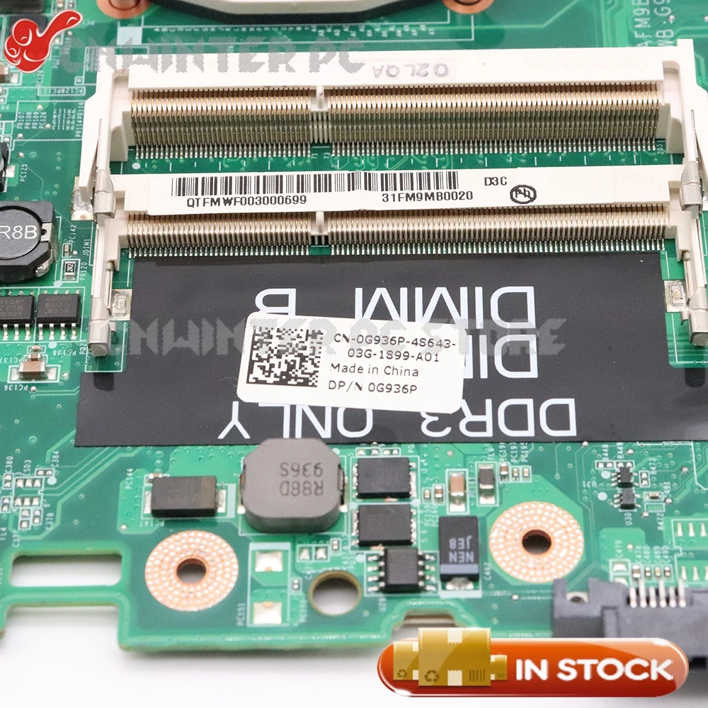 NOKOTION ноутбука материнская плата для Dell Studio 15 1558 1557 основной плате DAFM9BMB6D0 CN-0G936P 0G936P DDR3 процессор с радиатора