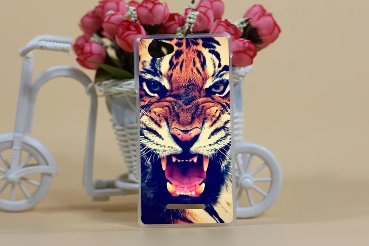 Цветной Чехол С Рисунком Тигра Льва кота животных для Sony Xperia M C1905 C1904 C2004 C2005