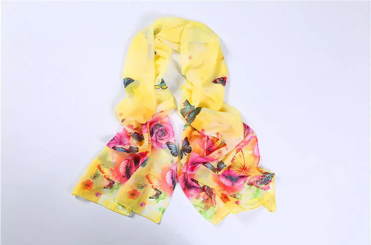 2017 шарф тонкий шифон полиэстер шелковый Весна и осень аксессуары женская летняя