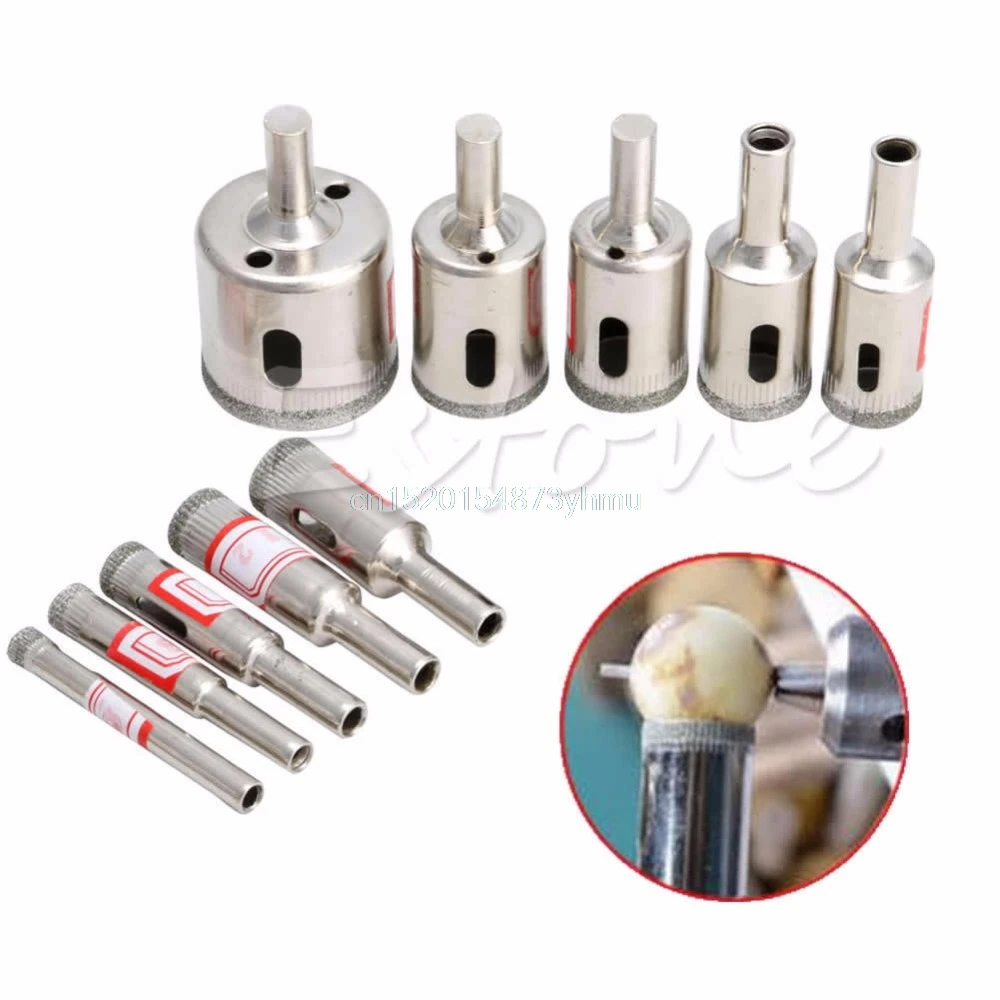 

10 pcs Diamond tool drill bit hole saw set for glass ceramic marble 6mm-32mm #L057# new hot