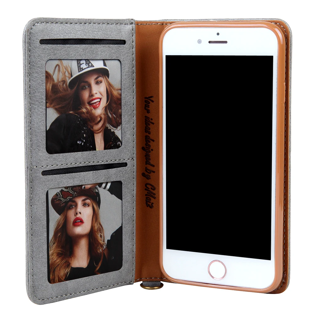 Чехол для iPhone 8 Plus винтажный кожаный и силиконовый чехол бумажник с держателем