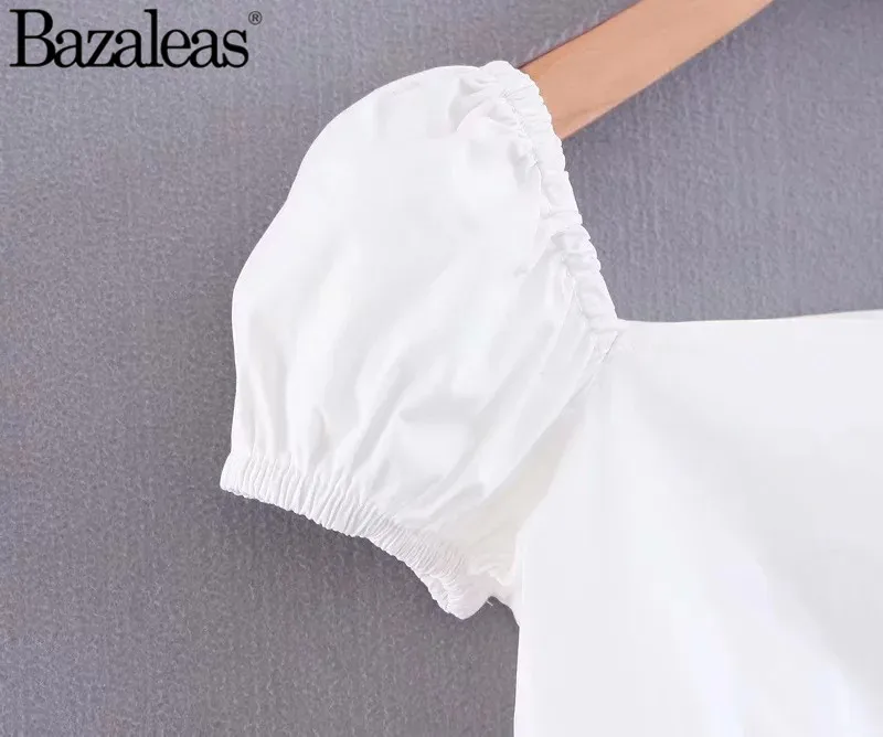 Женская льняная Футболка с рукавами фонариками винтажный кроп топ квадратным