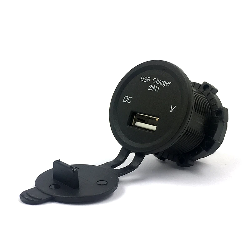 Универсальный 12 в 24 2 1 USB Быстрая автомобильная Зажигалка зарядное устройство