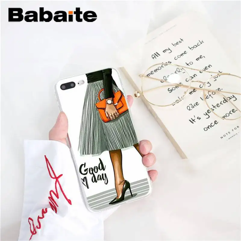 Babaite Модный мягкий чехол для телефона для девочек, для отдыха, шоппинга, для iPhone X, XS, MAX, 6, 6 S, 7, 7 plus, 8, 8 Plus, 5, 5S, XR, 10, 11, 11pro, 11promax