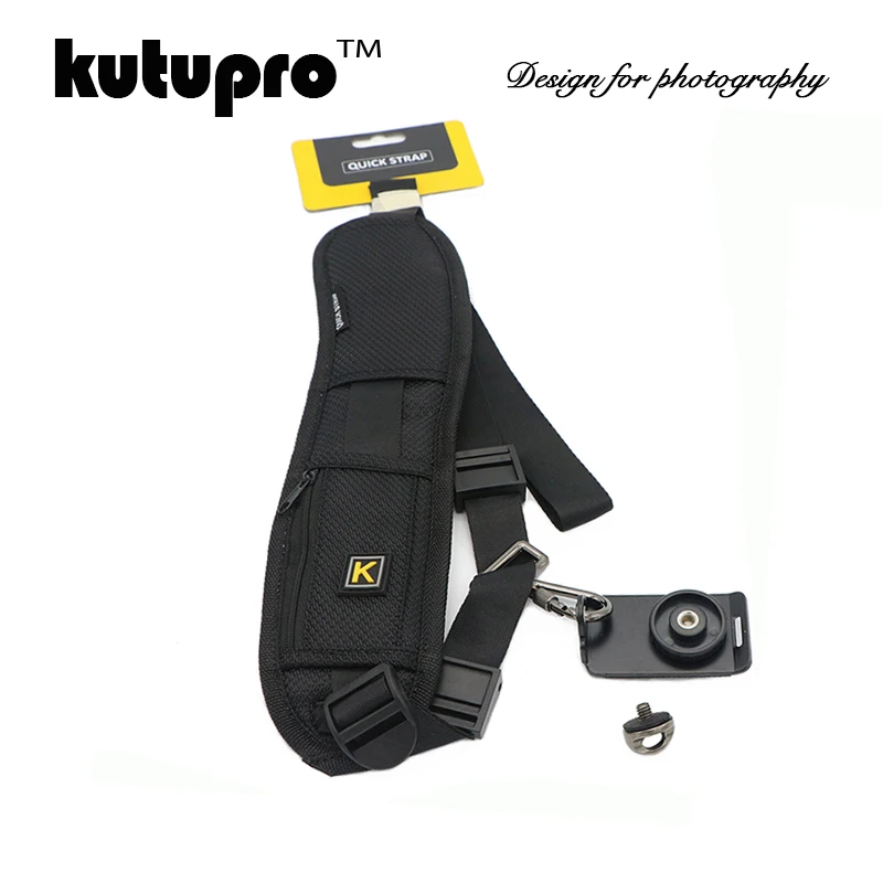 PRO черный двойной плечевой ремень для камеры Быстрая быстрая регулировка ремня