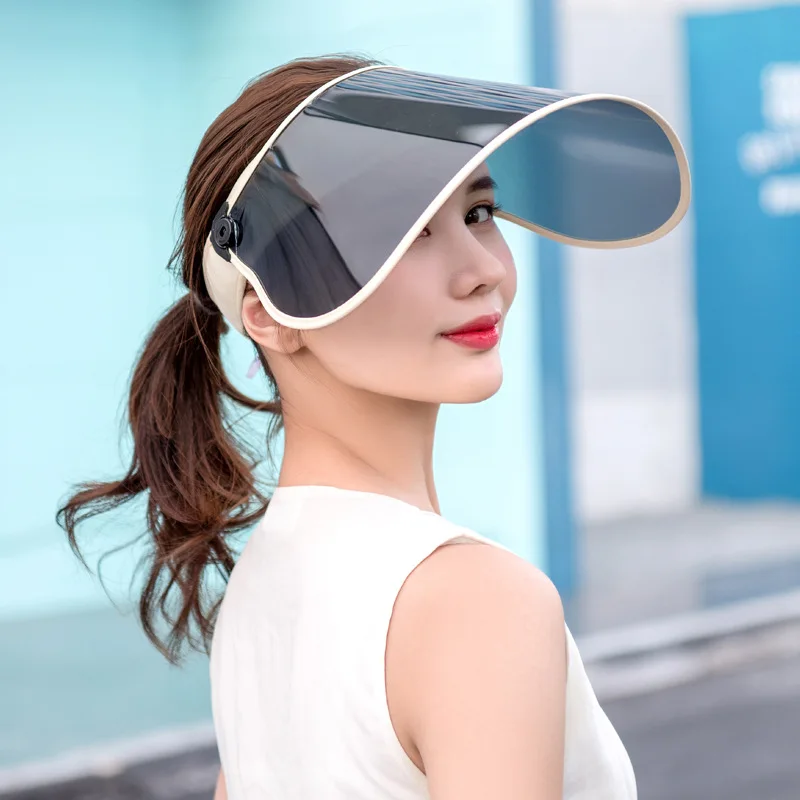 Новинка лета 2019 женская и Мужская Солнцезащитная шляпа яркие цвета прозрачный