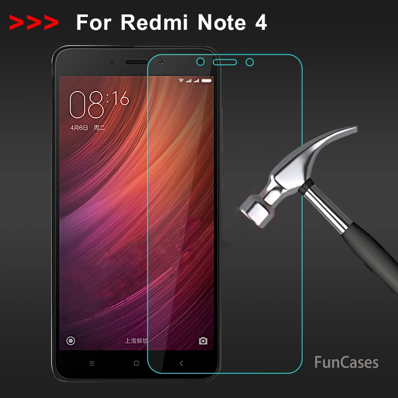 Закаленное стекло для Xiaomi Redmi Note 4 протектор экрана 9 H 2.5D Защитная пленка версия Pro