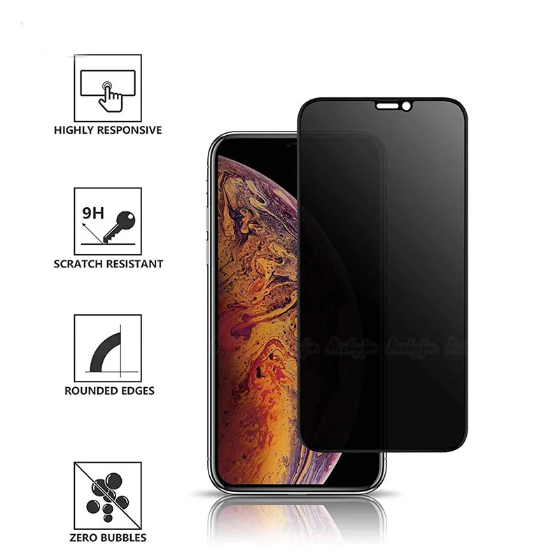 Оригинальное 2.5D полное покрытие закаленное стекло для Apple iPhone XS Max XR анти