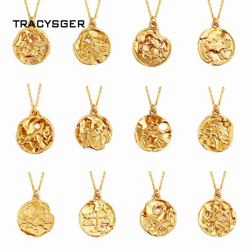 AJ N84230/tracysger/евро американские 12 созвездий изображения ожерелье|Цепочки| |