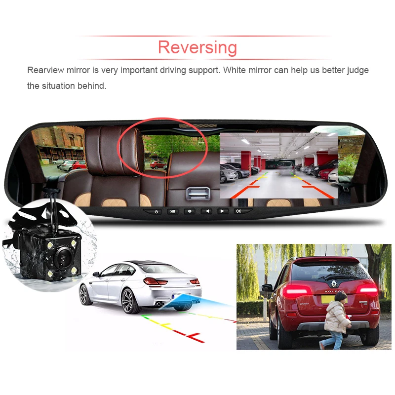 Автомобильная камера с двумя объективами Автомобильный видеорегистратор - Фото №1