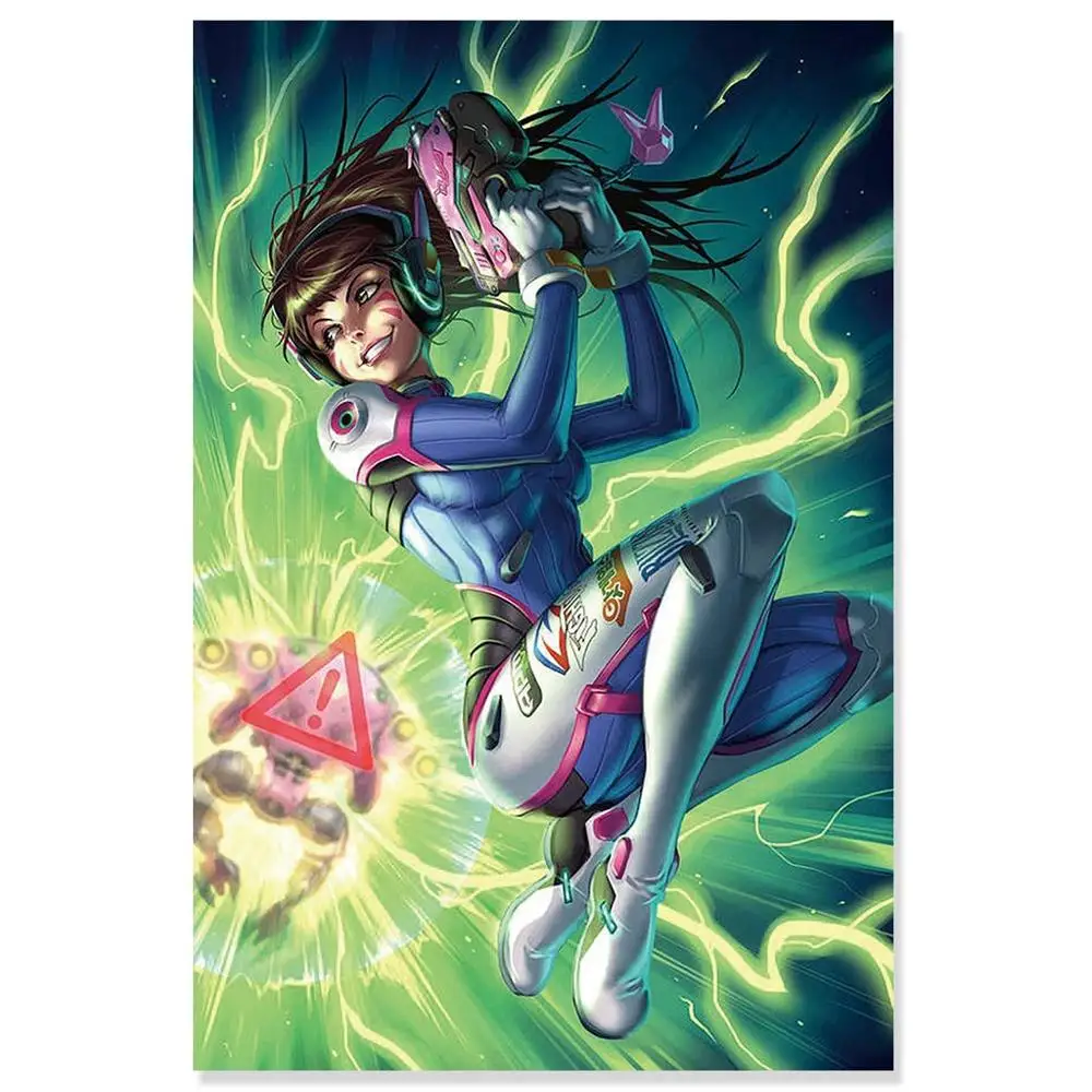 NUOMEGE Overwatchs игра художественный плакат T Wall Art настенные картины для декора шелковые принты на холсте художественные плакаты, постеры украшение дома - Цвет: 10
