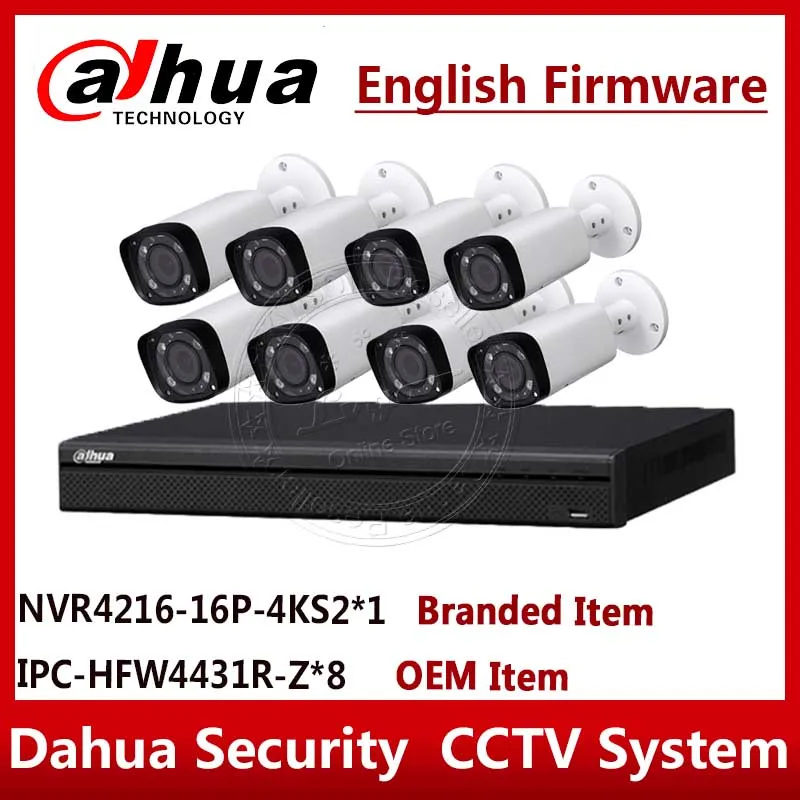 Экспресс доставка камера слежения Dahua Системы 4MP IP Камера 8 шт IPC HFW4431R Z OEM и 16CH 16POE