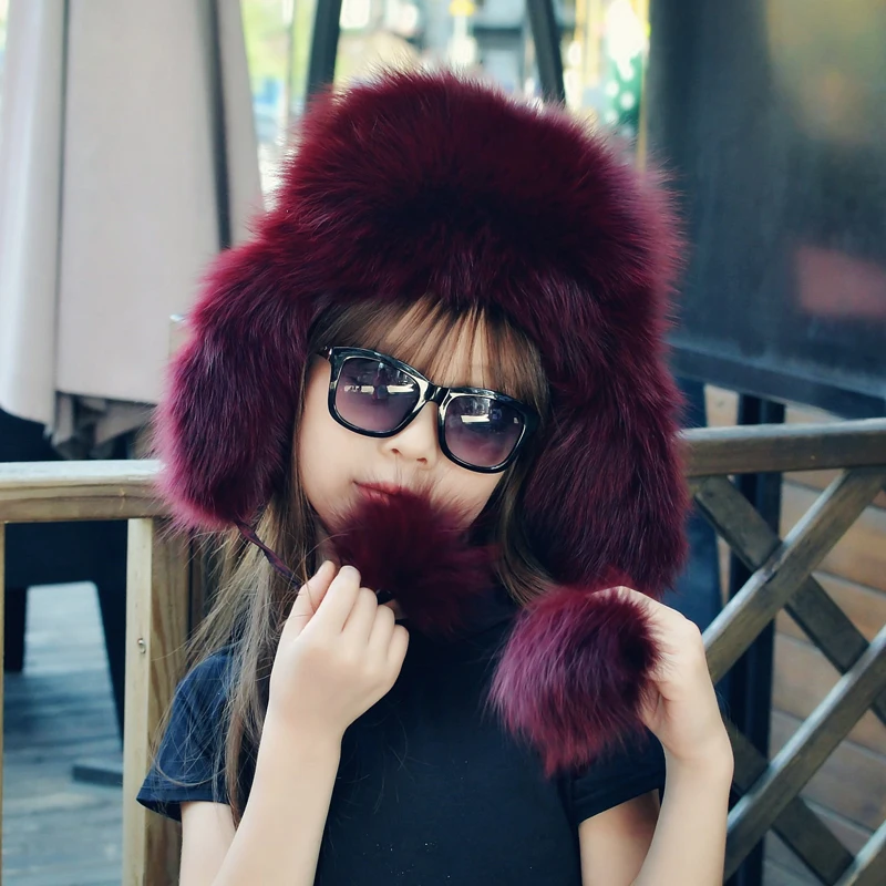 Новинка лидер продаж зимняя меховая шапка детская из натурального