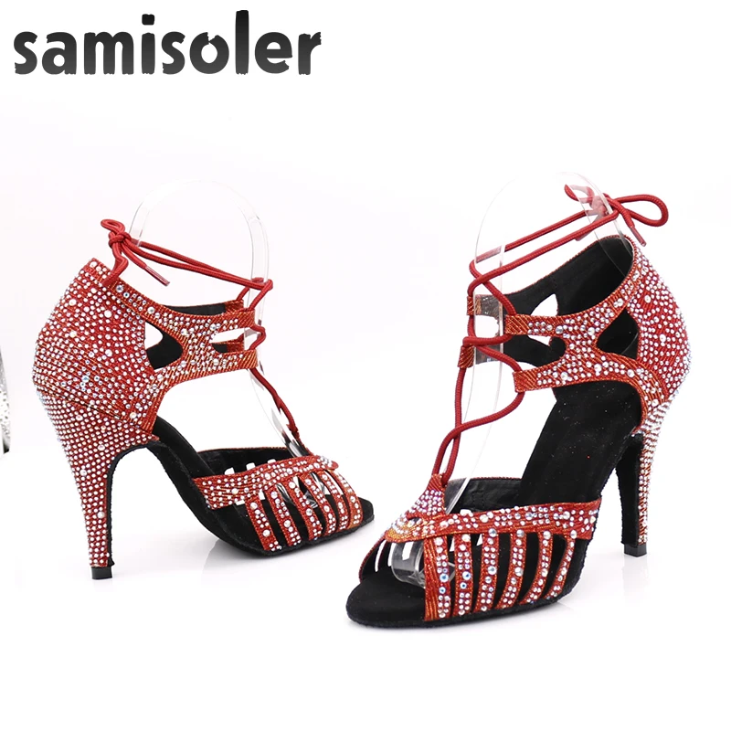Обувь для латиноамериканских танцев; zapatos de baile latino mujer; блестящая бронзовая кожа; черный атлас; женские туфли для сальсы; вечерние туфли для бальных танцев