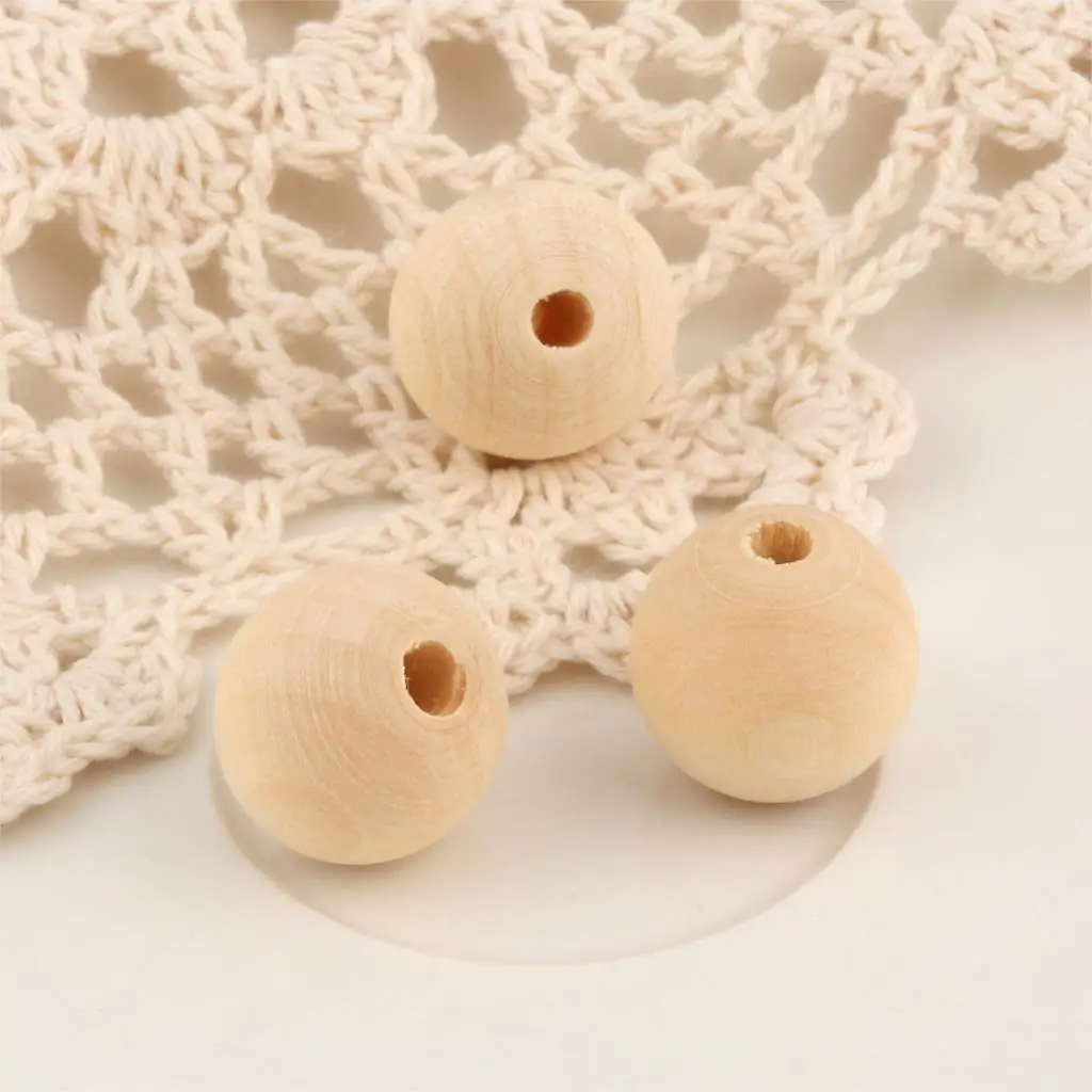 20 шт. натуральные круглые деревянные бусины подвески разъемы-без лака и без 8 мм