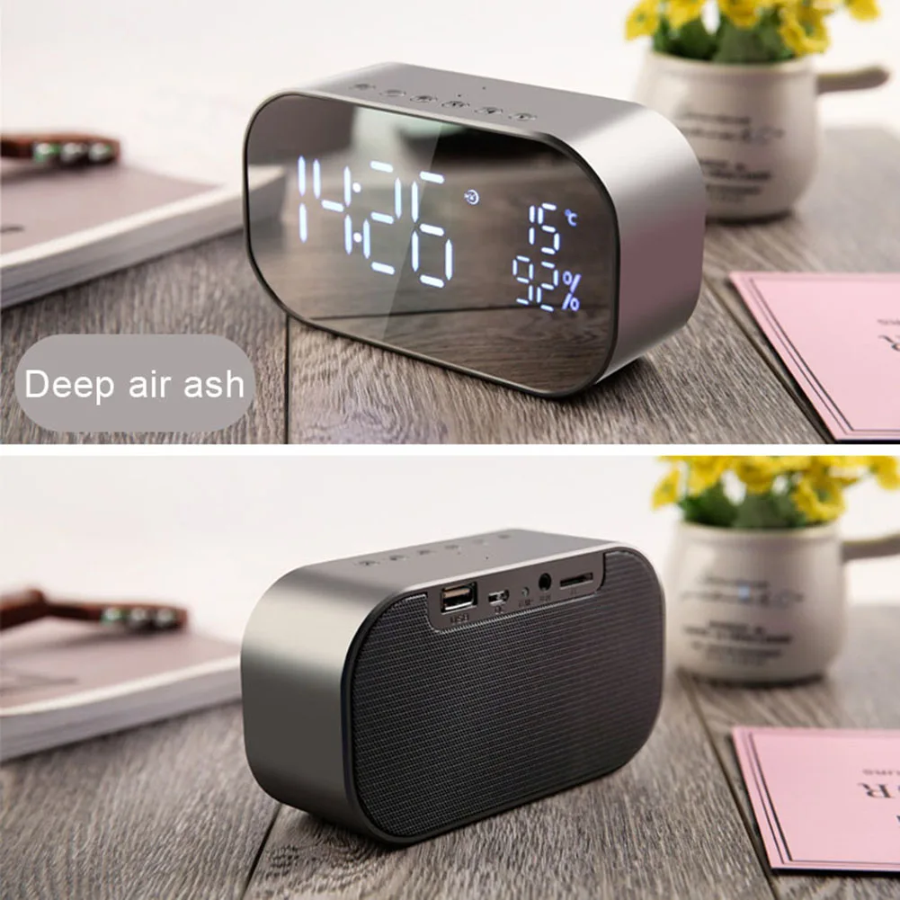 Новые портативные беспроводные bluetooth колонки светодиодные будильники радио