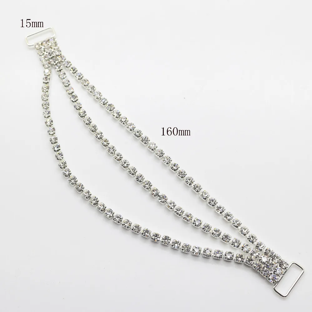 Новые 10 шт./упак. очаровательные цепные разъемы металлические Кристальные Стразы