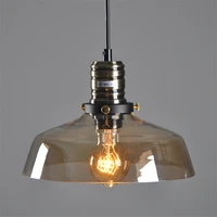 American Rustic Industrial Lifting Pendant Lights Loft Bedroom E27 Single Head Glass Cafe Bar Store Restaurant Hanging Lamps