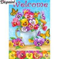 dispaint full squareround drill 5d diy diamond painting flower butterfly embroidery cross stitch 3d home decor a12832