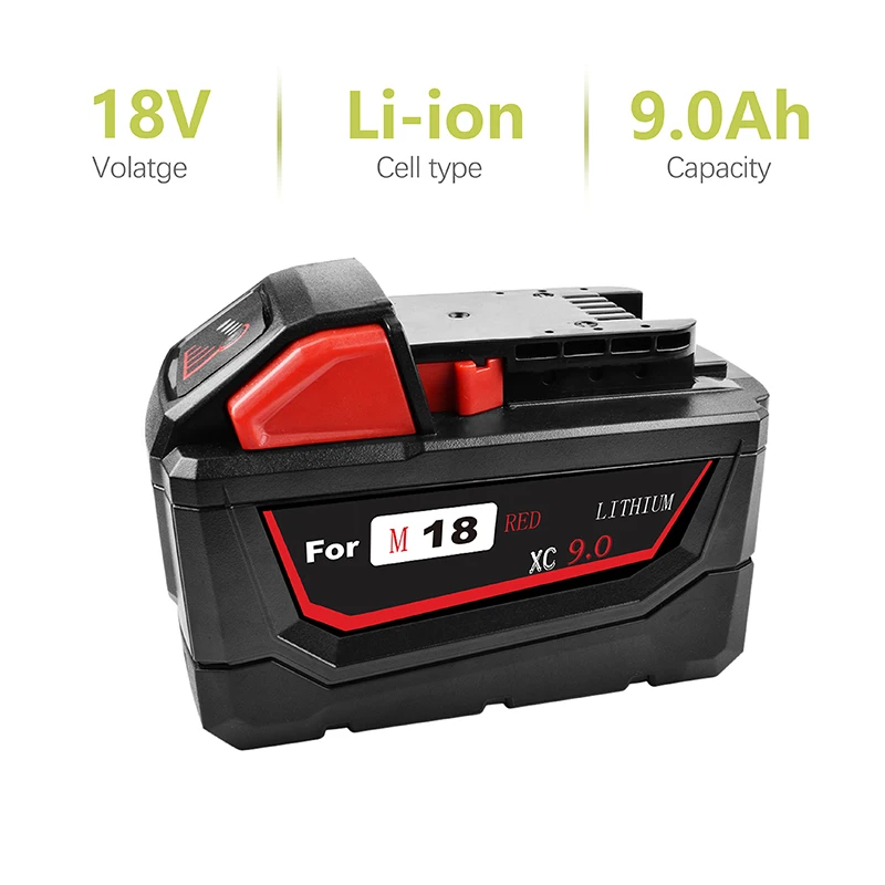 Аккумулятор для электроинструмента BATTOOL 9000 мАч 18 в Milwaukee M18 48 11 1815 1850 2604 22 20 2708 2607