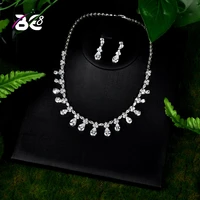 be 8 aaa cz wedding jewelry sets for women water drop design green color necklaces pendant drop earrings for women gift s096