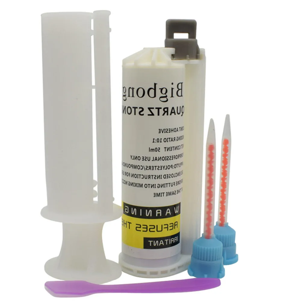

50ml 10:1 Acrylic Adhesives Construction Adhesive 2-part AB Glue for Quartzite Granite Ceramics Glass Wood Stone Metal Bonding