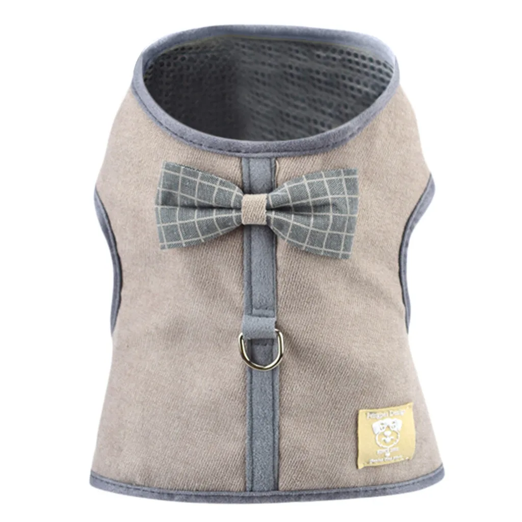 1set Pet Cat Dog Puppy Soft Durable harmless Corduroy Mesh Vest Leash Chest Straps Belt Adjustable accessories | Дом и сад