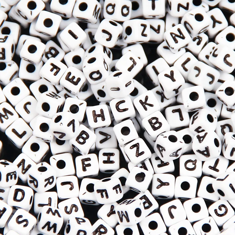 Бусины акриловые в виде букв алфавита 5 мм 500 шт./лот | Украшения и аксессуары