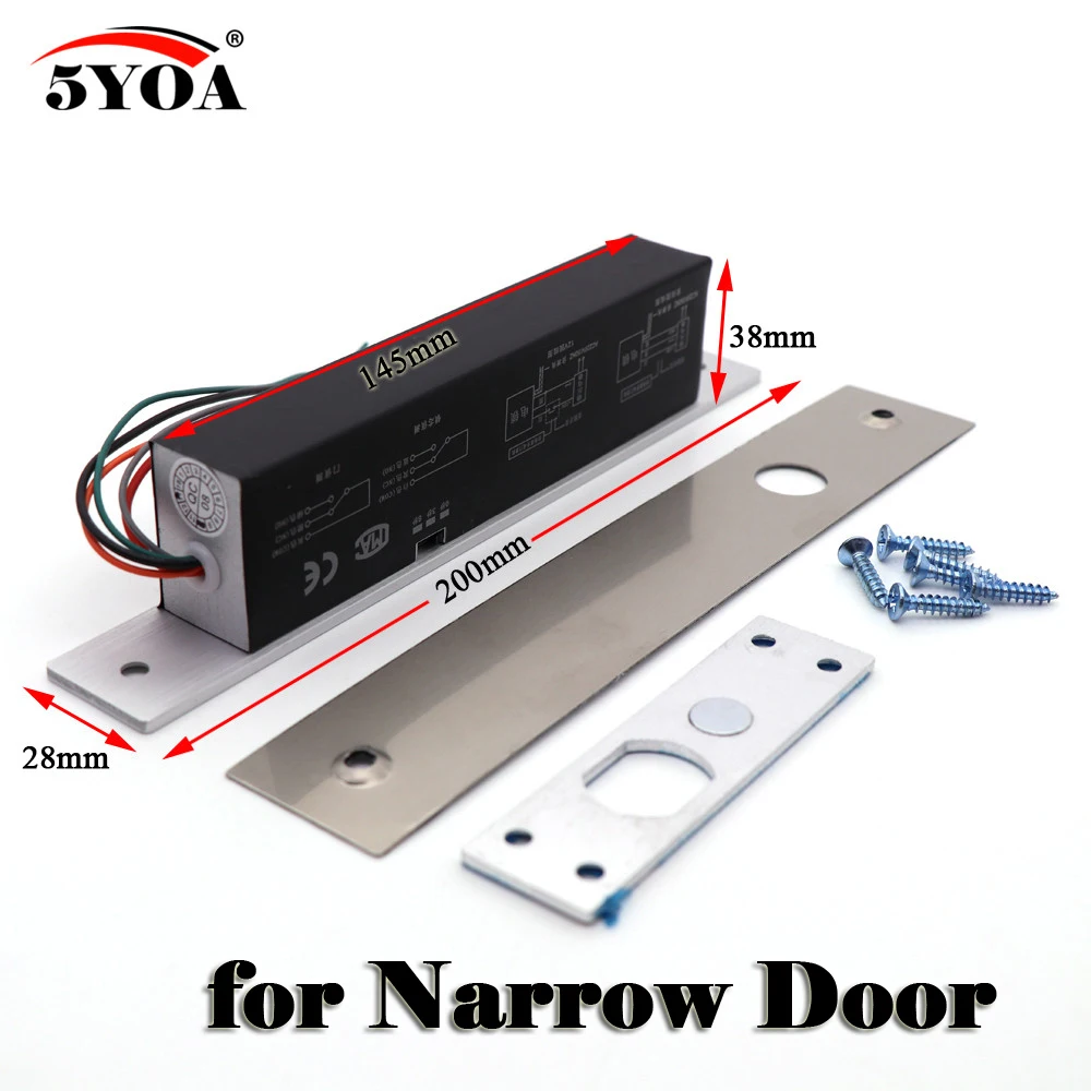 Замок врезной с электрическим болтом 12 в пост. Тока из нержавеющей стали|Наборы