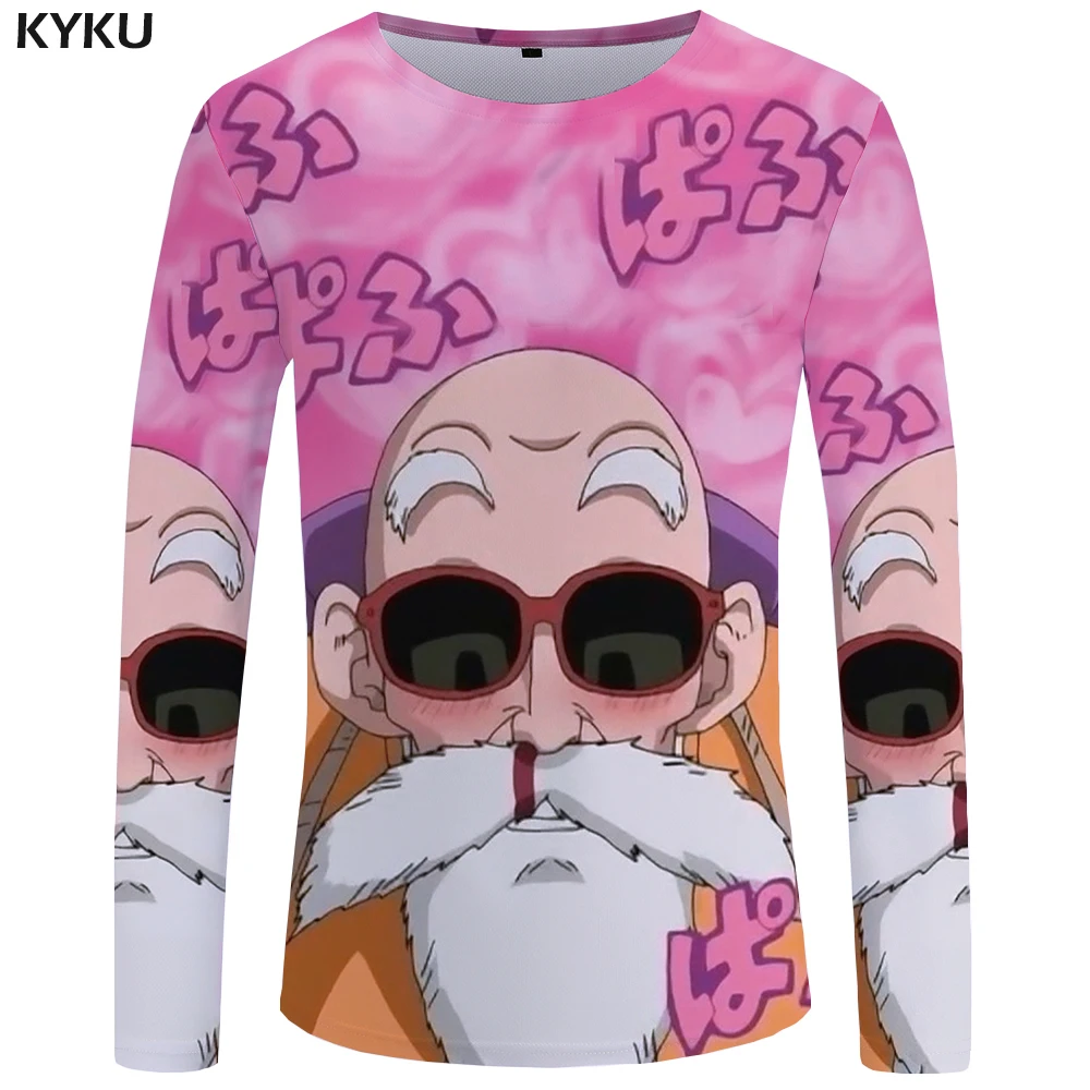 KYKU бренд Dragon Ball футболка с длинным рукавом черепаха фея 3d одежда футболки смешная