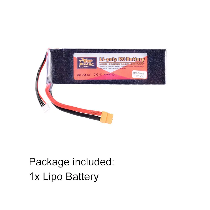 Сменный аккумулятор Lipo Zop 11 1 В 45c 6000 мАч 3s для гоночного автомобиля квадрокоптера