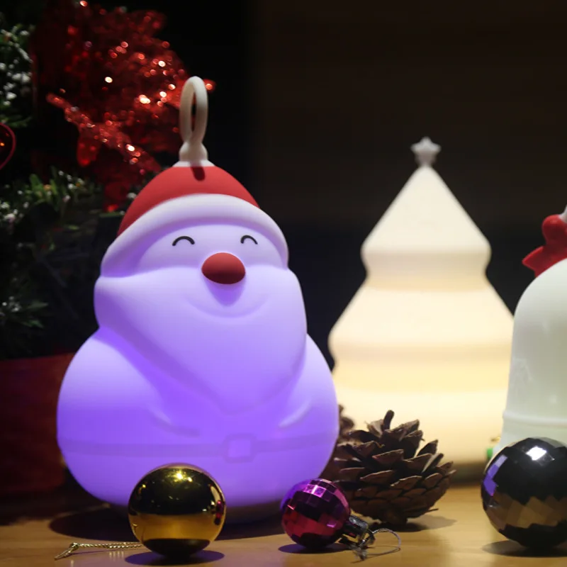 Santa Claus Muiticcolor Touch сенсор Санта Клаус ночник батарея Детские прикроватные детские лампы украшение дома День рождения Рождественский подарок - Испускаемый цвет: Santa Claus
