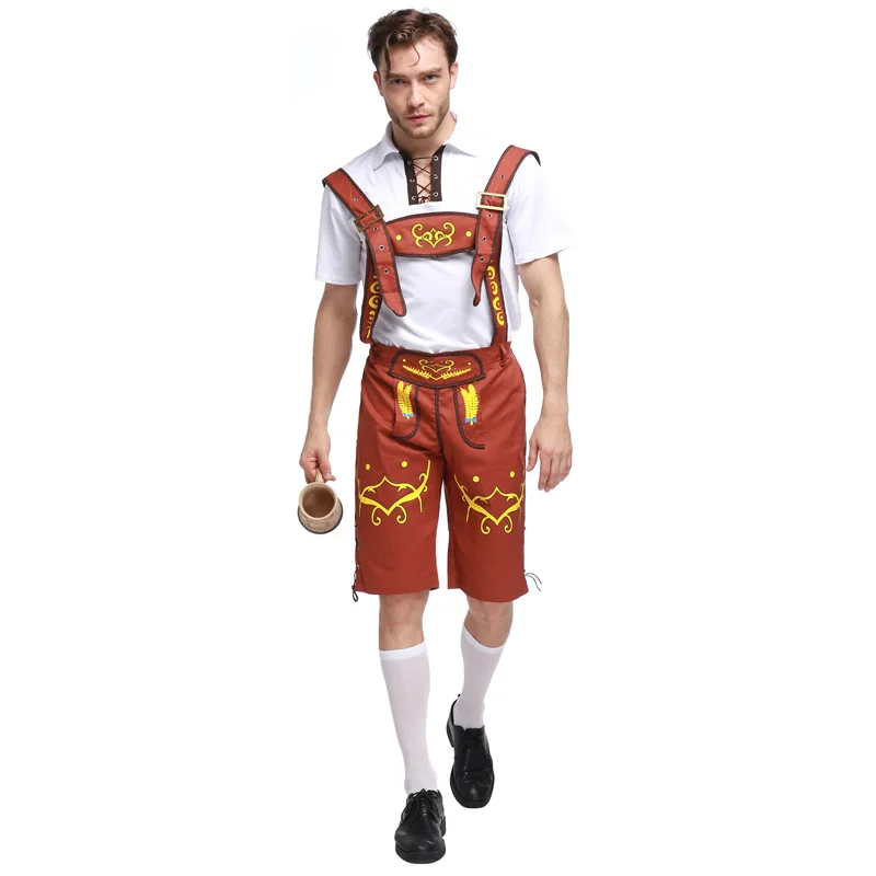 

Подтяжки для Октоберфеста, костюм Lederhosen для Хэллоуина, мужское пиво
