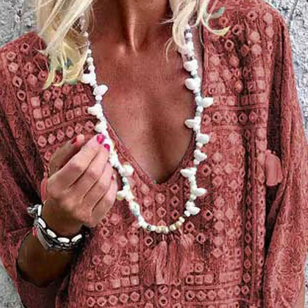 Женская футболка с коротким рукавом Boho Повседневная летняя большого размера |