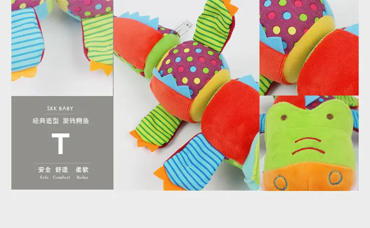 Новое издание плюшевая кукла детские игрушки вращающийся Крокодил с кольцевым