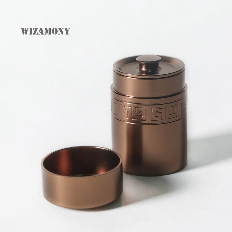 

Маленькая чайная банка wisamony 70 мл, цветная чайная банка из нержавеющей стали, герметичная трубка для путешествий, алюминиевый сплав