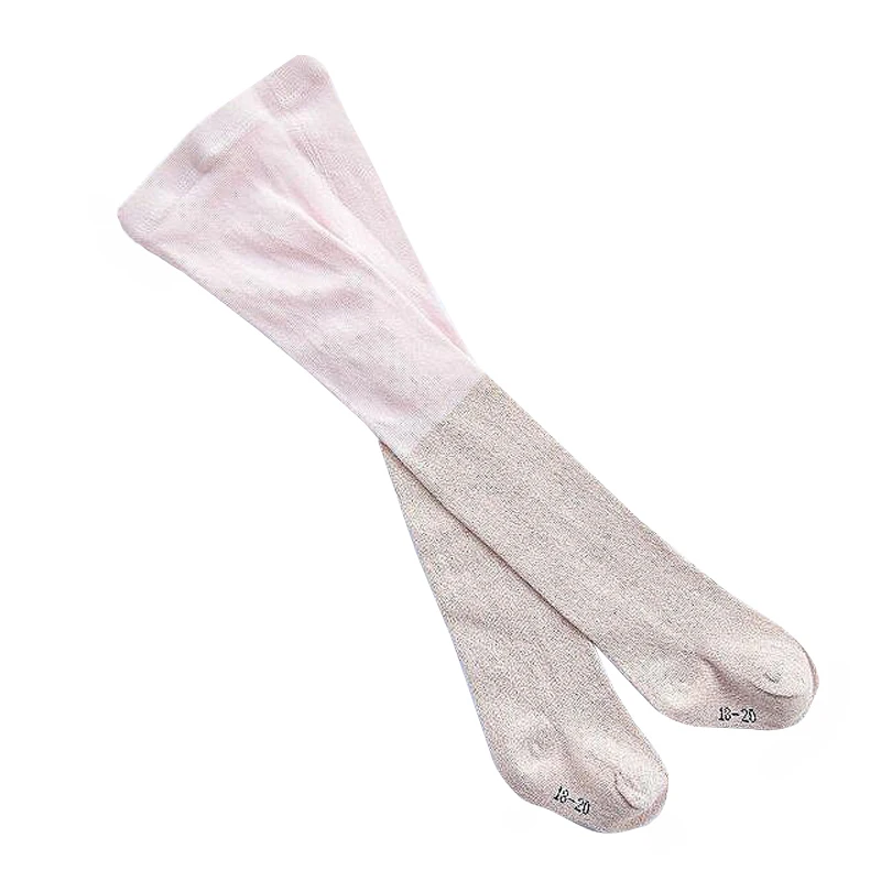 Блестящие Серебряные колготки для девочек детские однотонные яркие шелковые