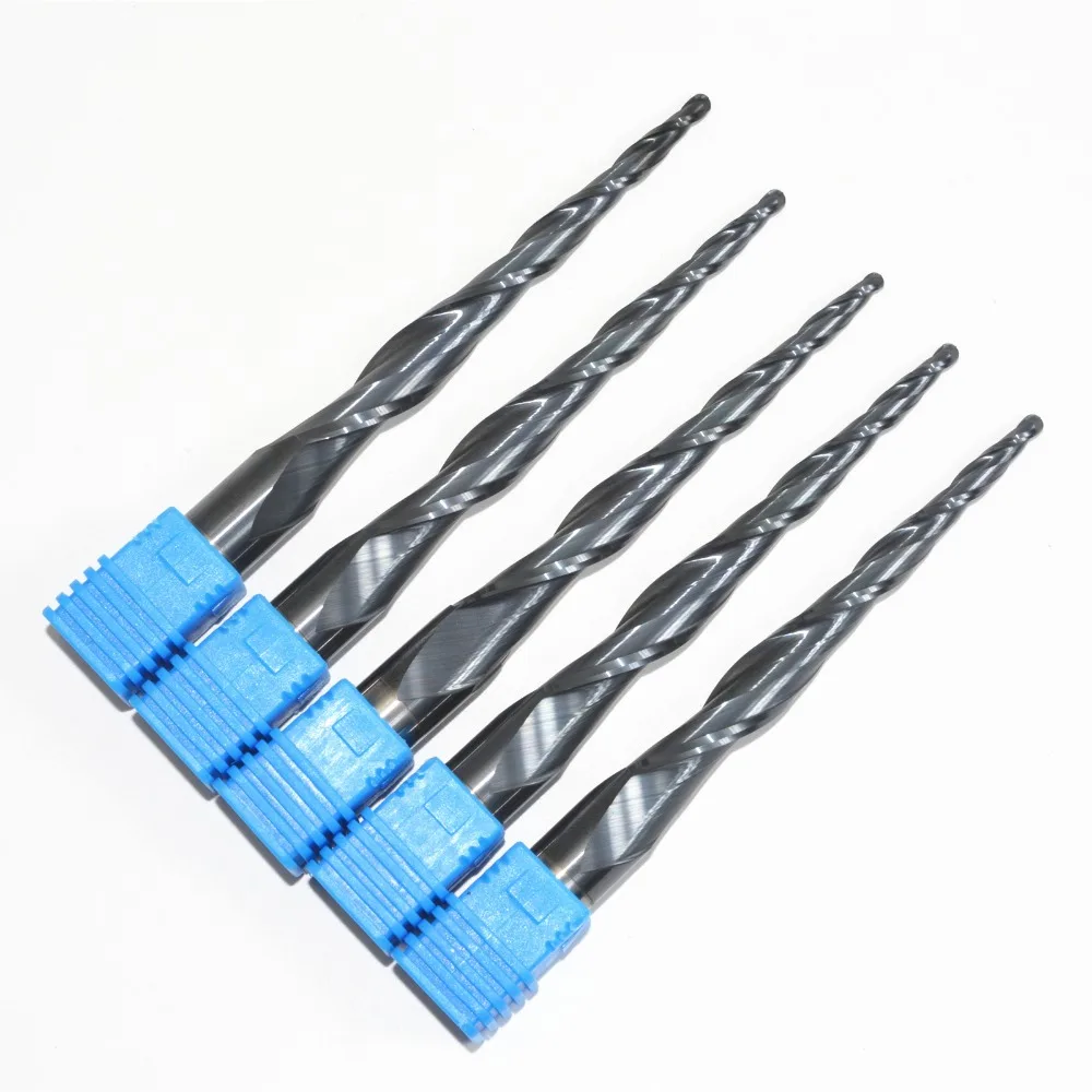 D12 * R1.5 80C 120L-CNC TIALN твердосплавная Концевая фреза деревообрабатывающая конусная