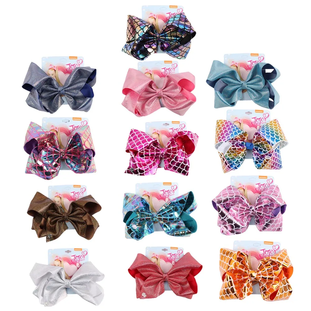 Банты для волос русалка 8 дюймов с зажимами|leather hair bow|hair bowshair bows with clips |