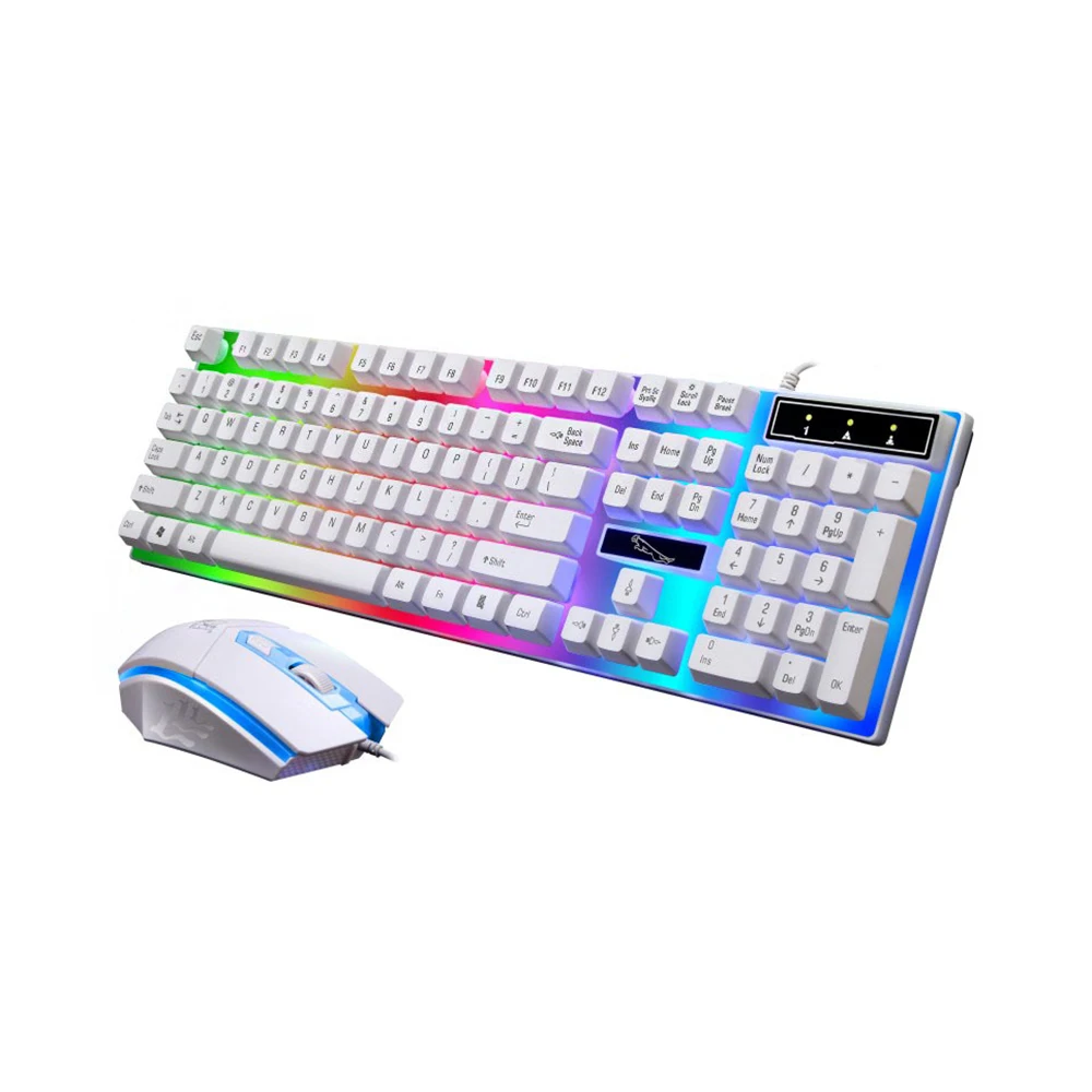 Механическая Feel светодиодная подсветка USB Проводная ПК Радужная игровая
