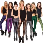 Женские леггинсы с изображением русалки, черного, молочного цвета, с цифровым принтом, с изображением рыбьей чешуи, размера плюс, S-4XX