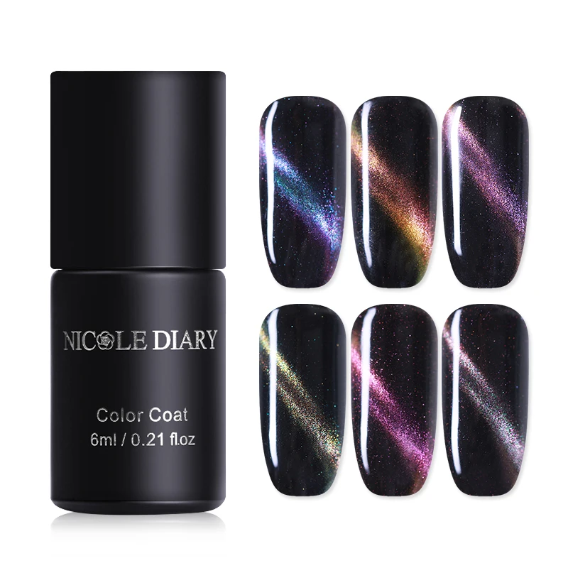 NICOLE DIARY 6 мл Гель лак для ногтей кошачий глаз гель 3D Магнит нефритовый эффект