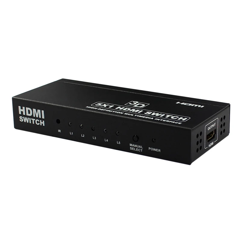 Коммутатор HDMI 5X1 5 портов hdmi 4K x 2K для различных источников с ИК беспроводным